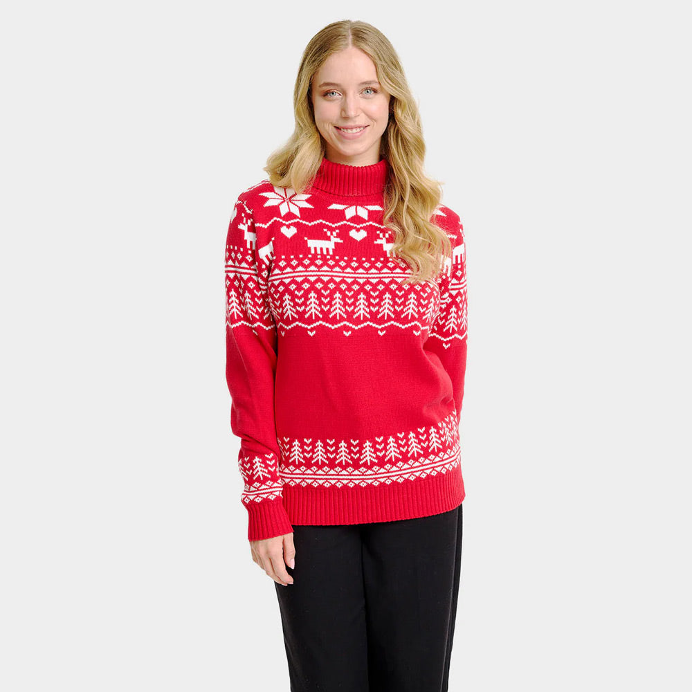 Jersey de Navidad cuello alto Parejas Greenlandish Algodón Orgánico Mujer