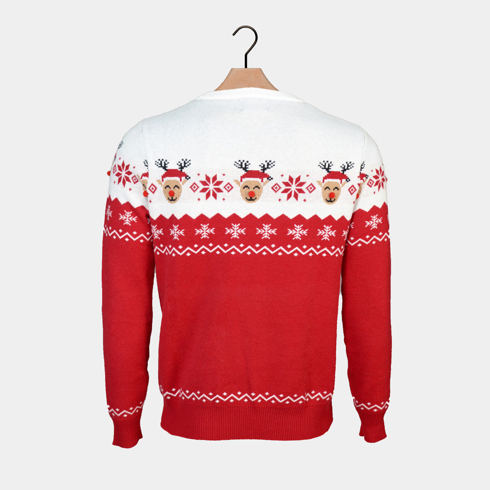 Jersey de Navidad para Familia Adorable Reno 
