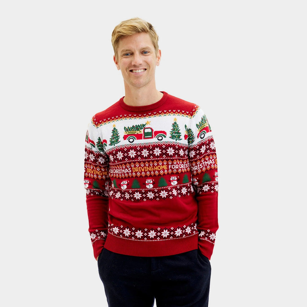 Jersey de Navidad para Familia Driving Home Hombre