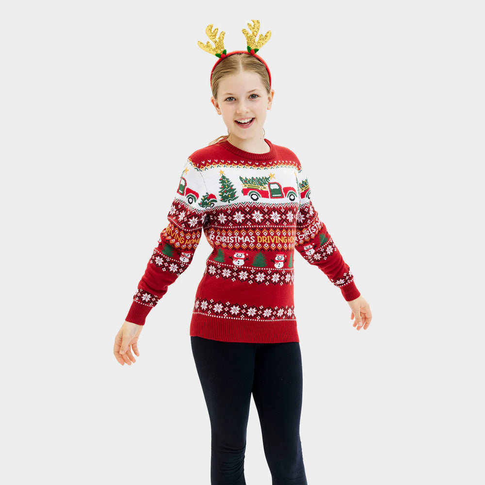 Jersey de Navidad para Familia Driving Home Niña

