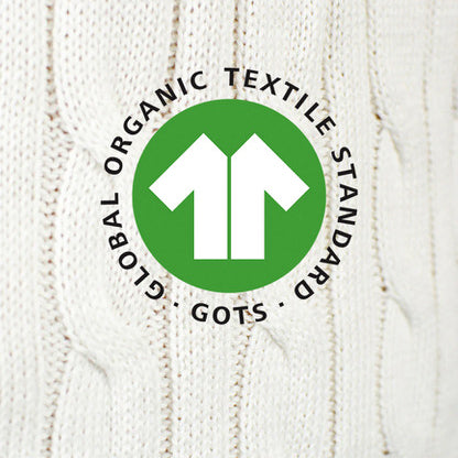 Logo GOTS jersey navideño blanco