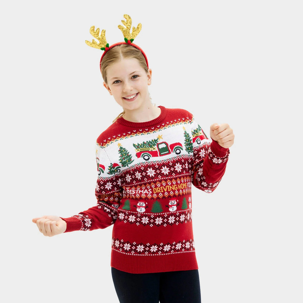 Jersey de Navidad para Familia Driving Home Niña
