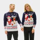 Jersey de Navidad Familia Pareja Papá Noel Reno Rudolph Algodón Orgánico
