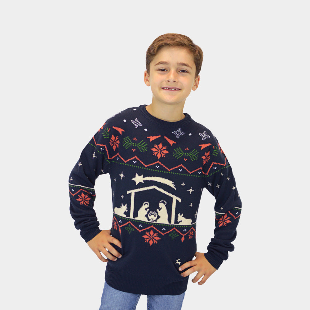 Jersey de Navidad Niño Familia Portal de Belén
