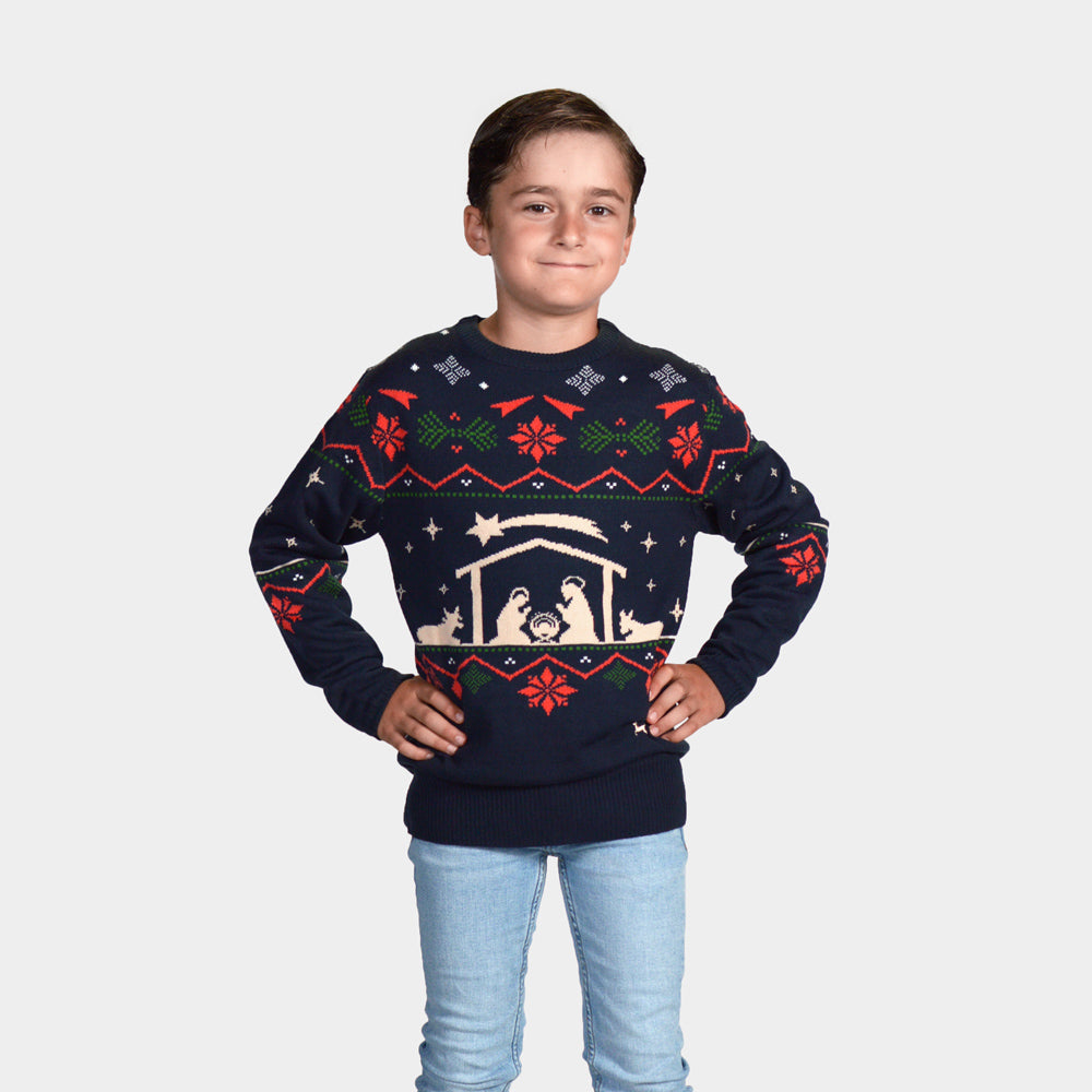 Jersey de Navidad Niño Familia Portal de Belén
