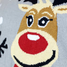 Jersey de Navidad Familia con Renas Cute Gris 