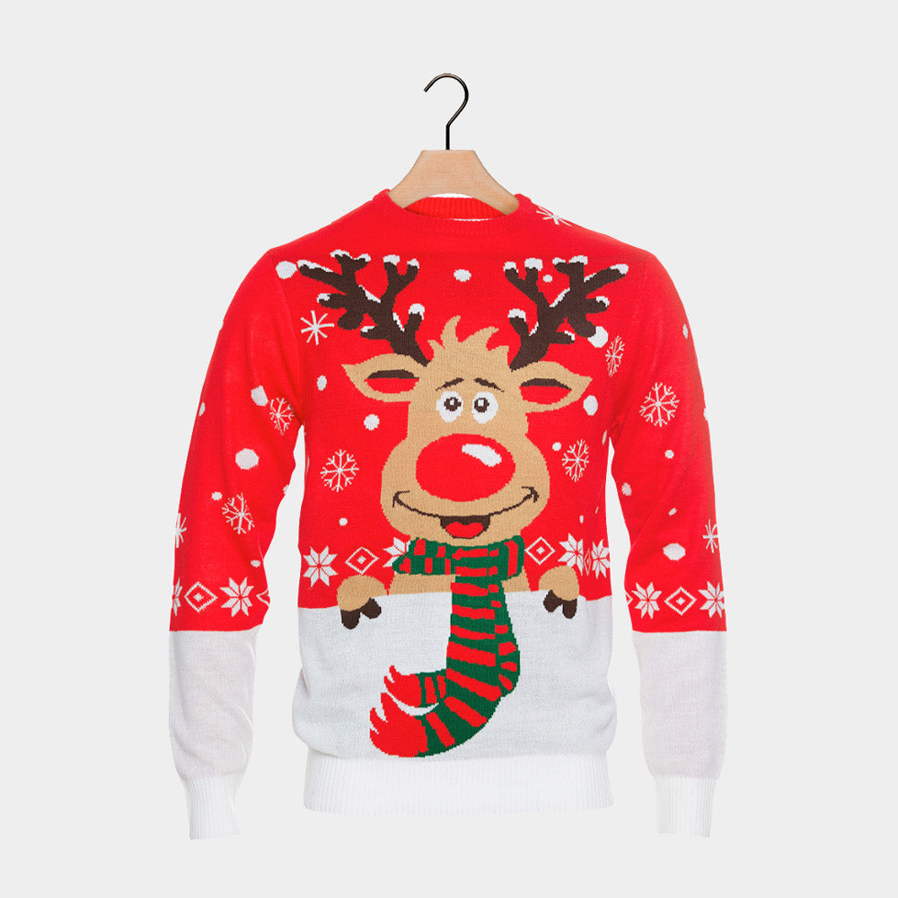Jersey de Navidad Familia Reno Bufanda