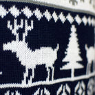 Jersey de Navidad para Familia de Renos y Árboles cenefas 
