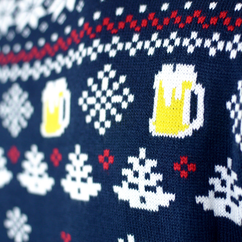 Jersey de Navidad para Hombre Beer Pocket 3D detalle