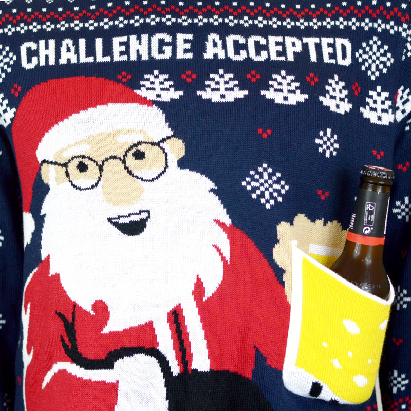 Jersey de Navidad para Hombre Beer Pocket 3D detalle cerveza