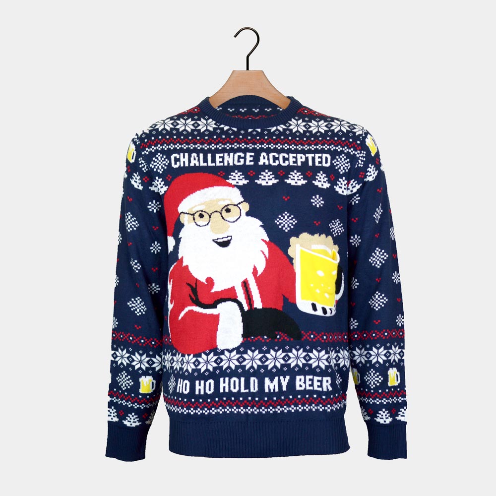 Jersey de Navidad para Hombre Beer Pocket 3D