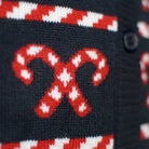 Jersey de Navidad para Hombre Cárdigan Azul Estrellas Polares Boton

