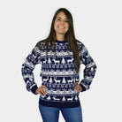 Jersey de Navidad Mujer Hombre Cenefas Renos y Árboles
