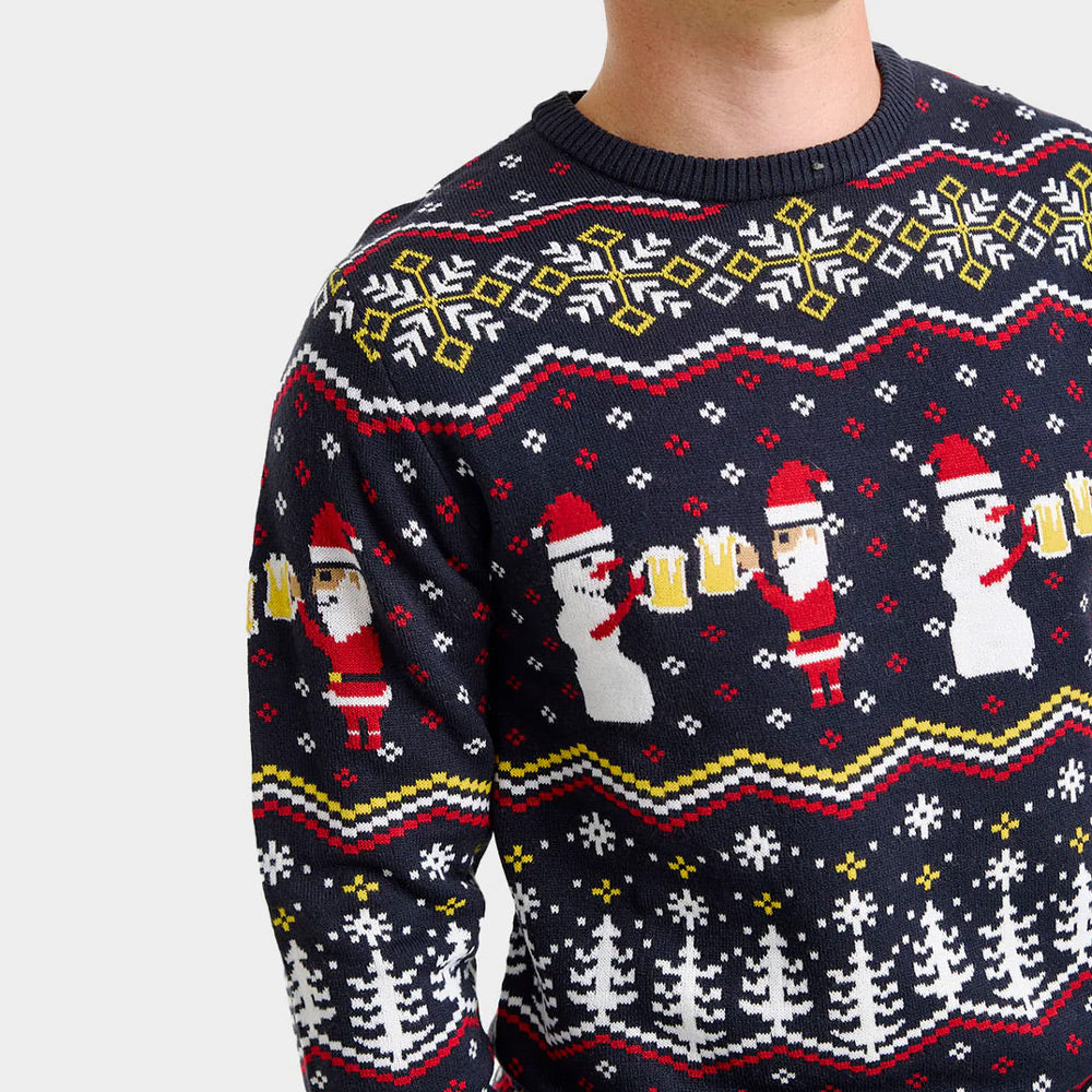 Jersey de Navidad para hombre Cheers Santa Muñeco