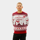 Christmas is Coming Jersey de Navidad para Hombre 