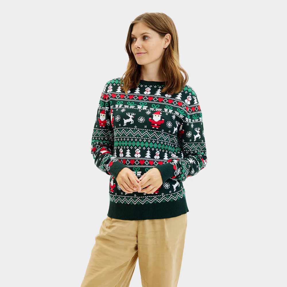 Jersey de Navidad para Hombre Green Christmas Algodón Orgánico Mujer

