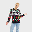 Jersey de Navidad Hombre Santa Regalos y Muñecos Algodón Orgánico
