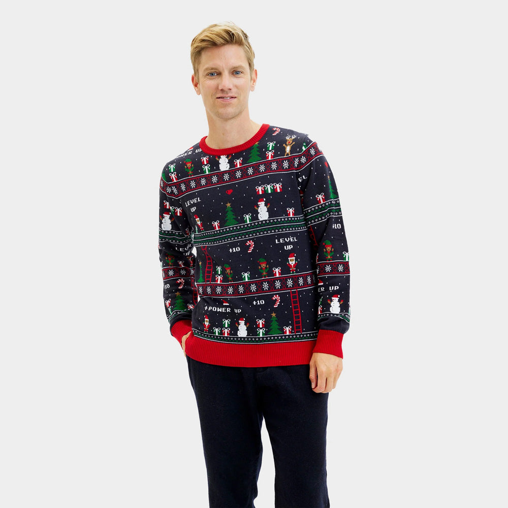 Jersey de Navidad para Hombre Vintage Gaming
