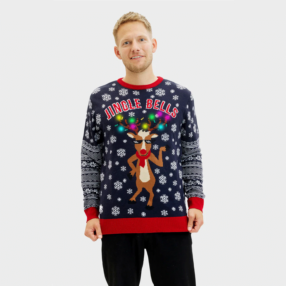 Jersey de Navidad  Luces LED Hombre Jingle Bells
