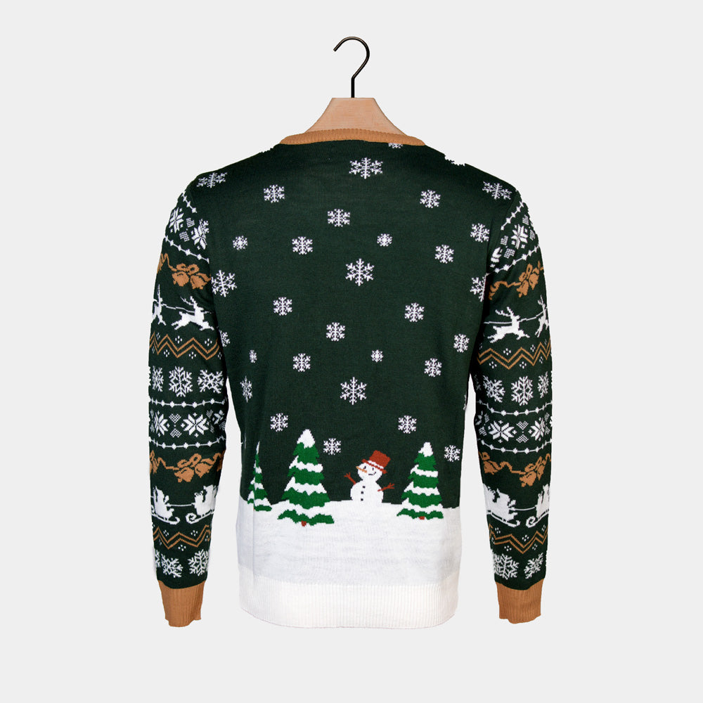Jersey de Navidad  de Parejas Santa is Coming to Town con Luces LED
