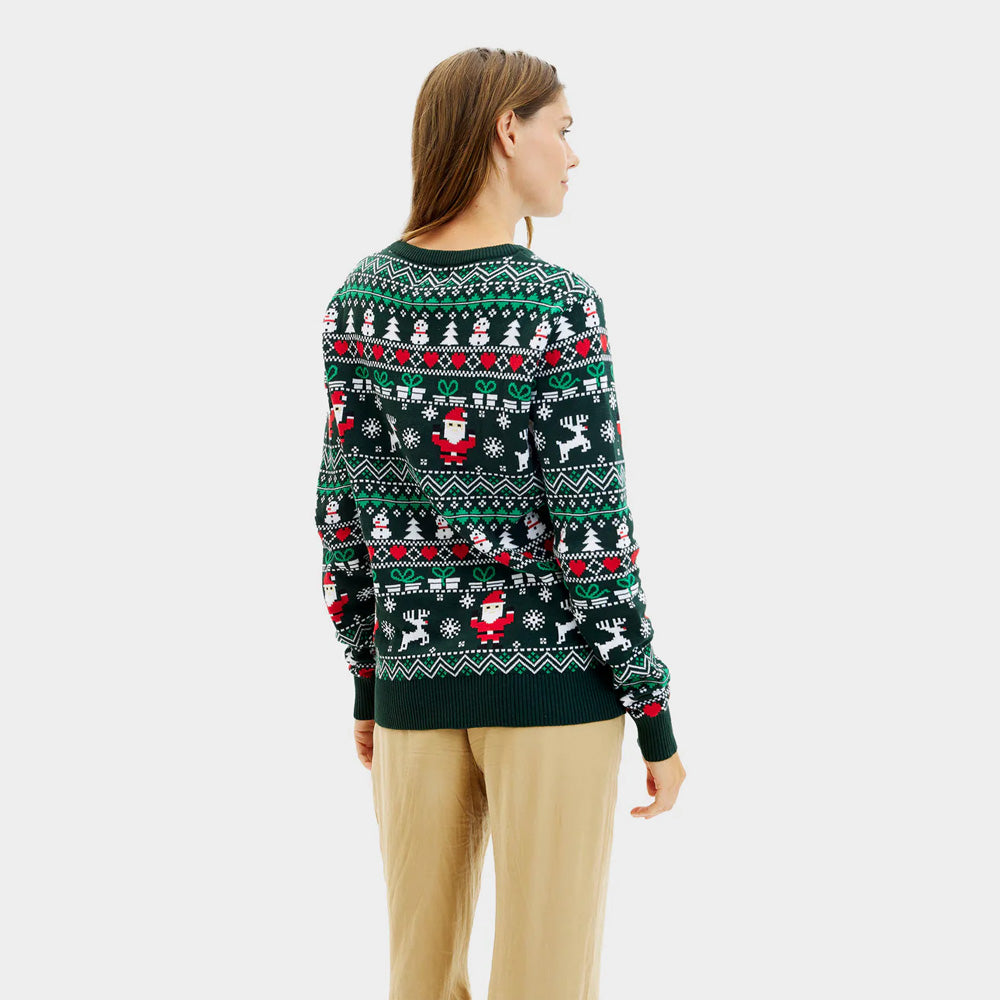Jersey de Navidad para Mujer Christmas Algodón Orgánico Green 
