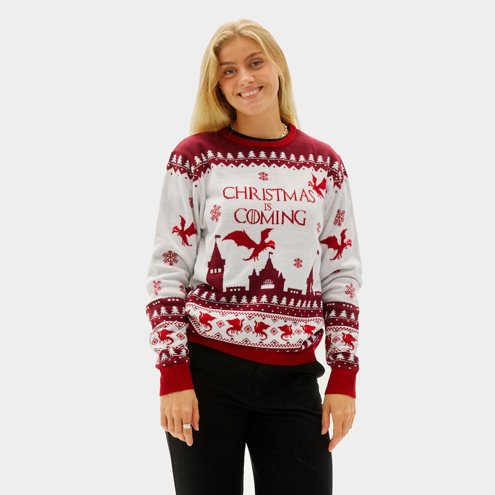 Christmas is Coming Jersey de Navidad para Mujer 