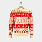 Jersey de Navidad Mujer Corazones Beige Algodón Orgánico Rojos 