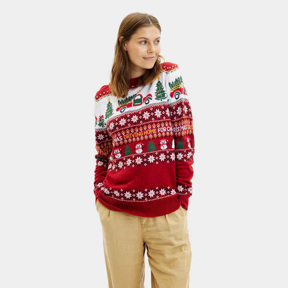 Jersey de Navidad para Mujer Home Driving 

