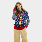 Jersey de Navidad Mujer Luces LED parejas Jingle Bells
