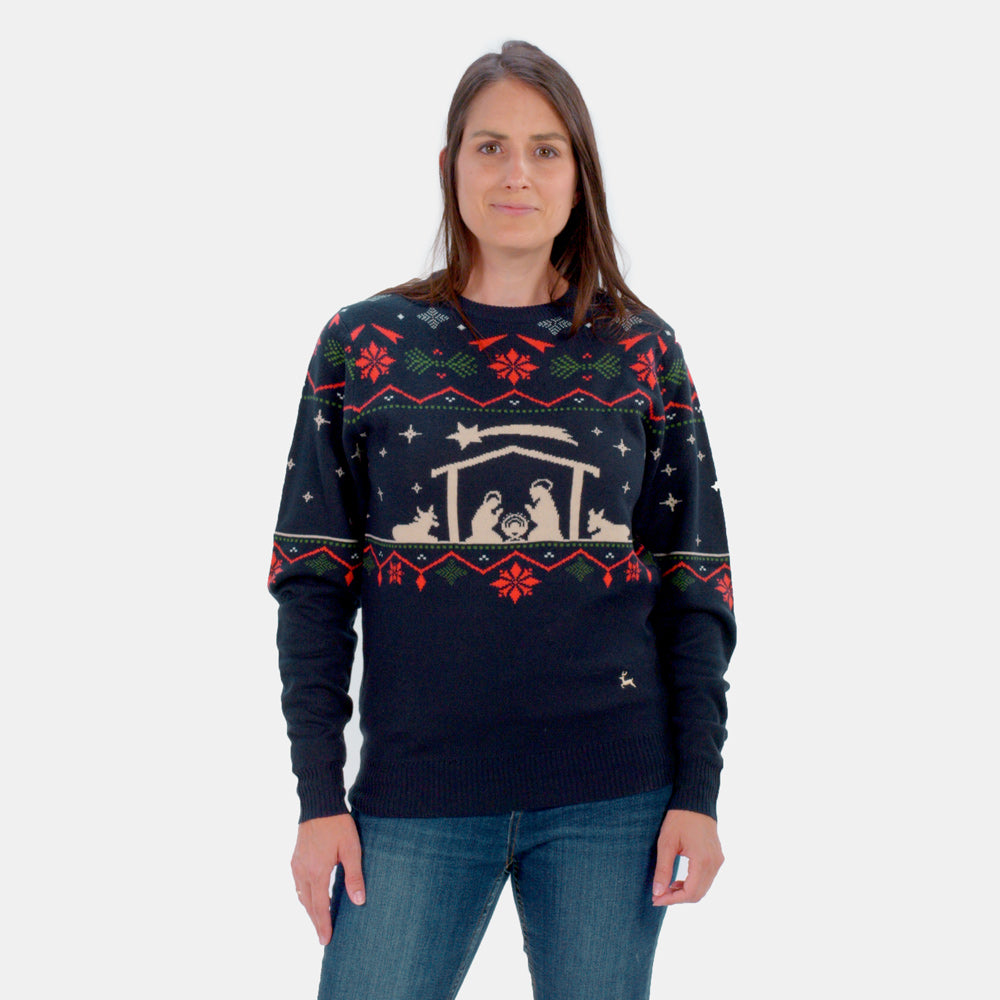 Jersey de Navidad para Mujer Portal de Belén
