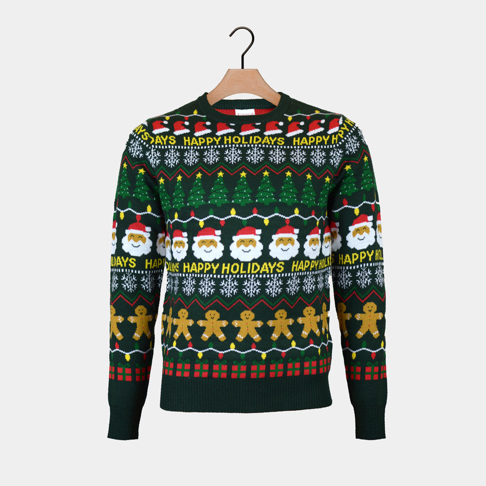 Jersey de Navidad Holidays Mujer Verde Happy 
