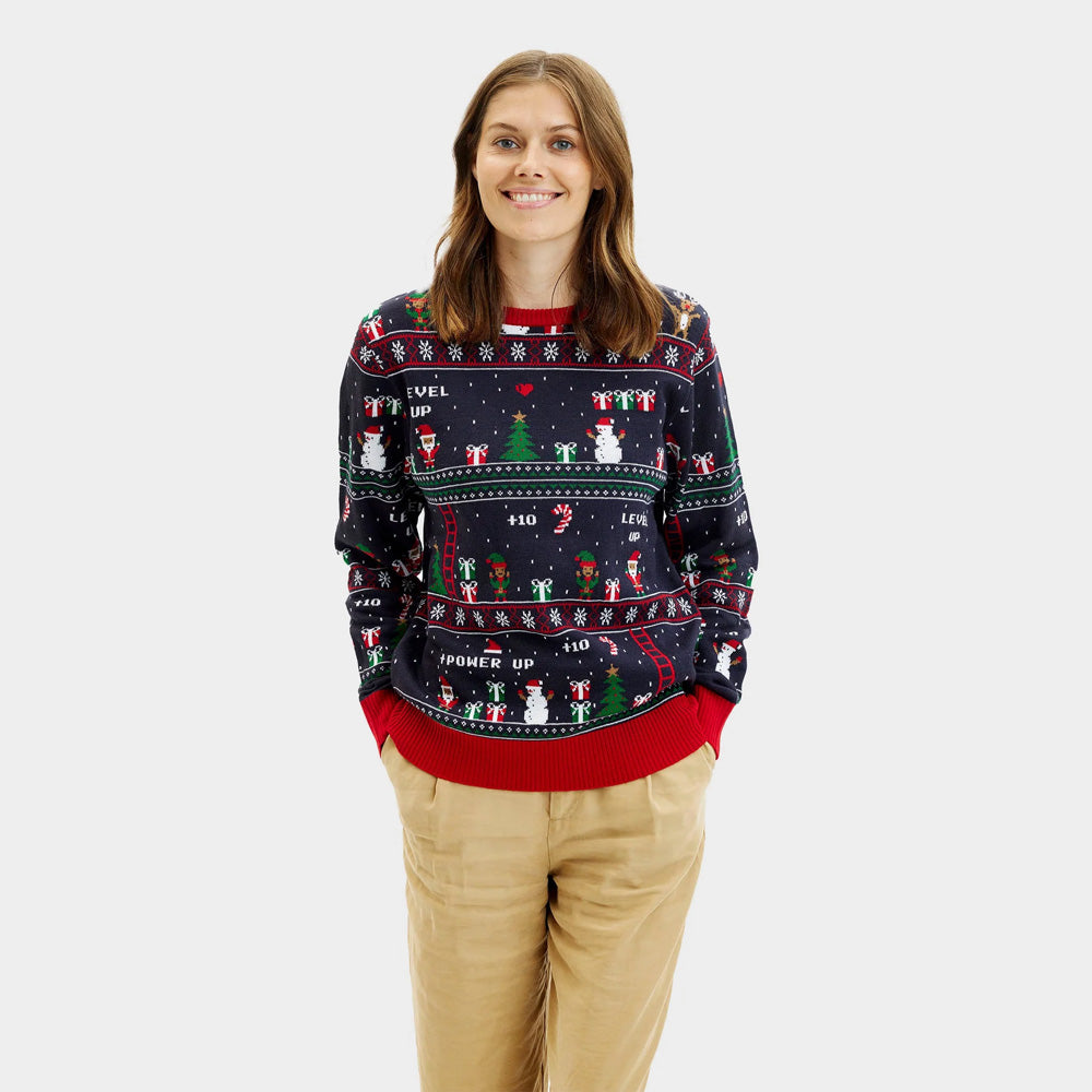 Jersey de Navidad para Mujer Vintage Gaming

