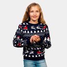 Jersey de Navidad para Niña Árboles, Muñecos y Papá Noel

