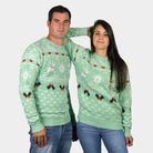 Jersey de Navidad Parejas Niña y Niño Verde Sweet Christmas
