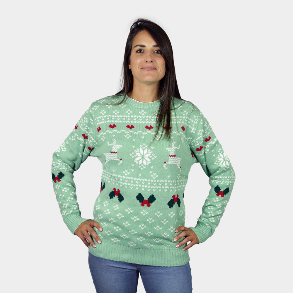 Jersey de Navidad Mujer Niña y Niño Verde Sweet Christmas
