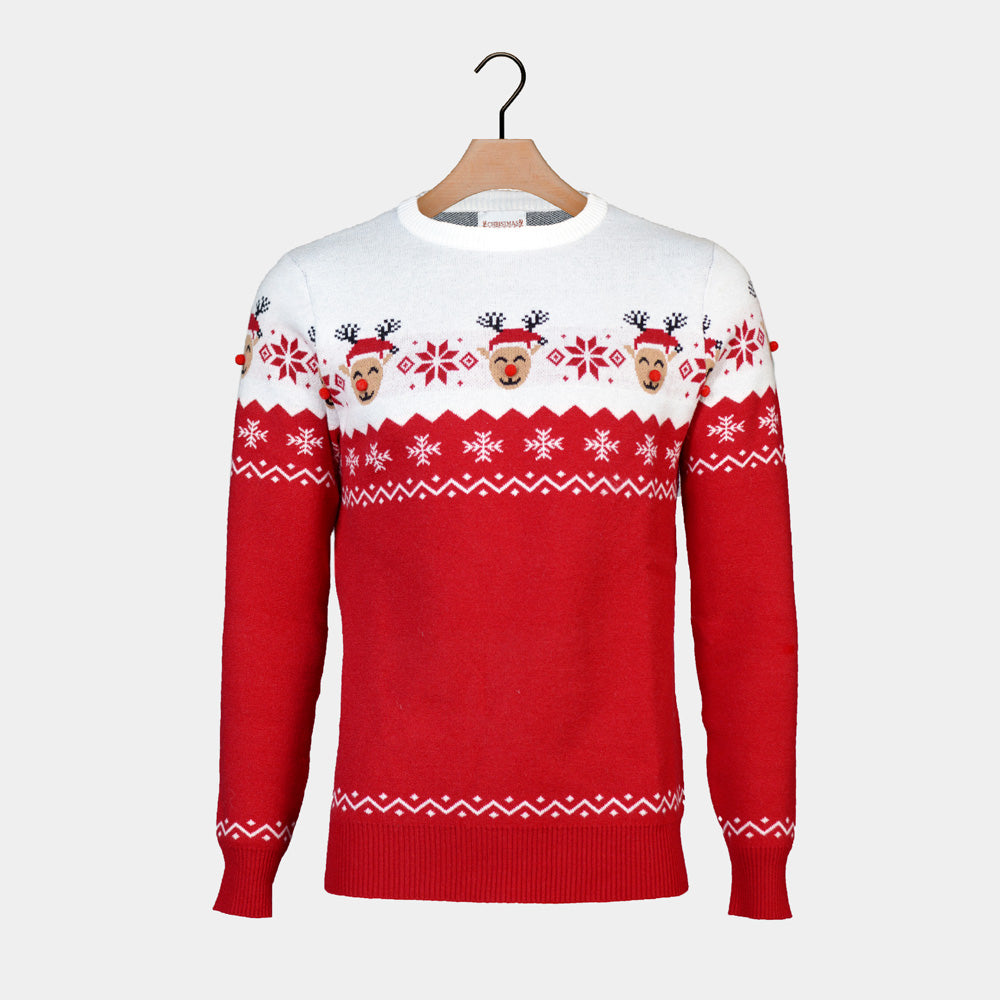 Jersey de Navidad Familia Reno Adorable
