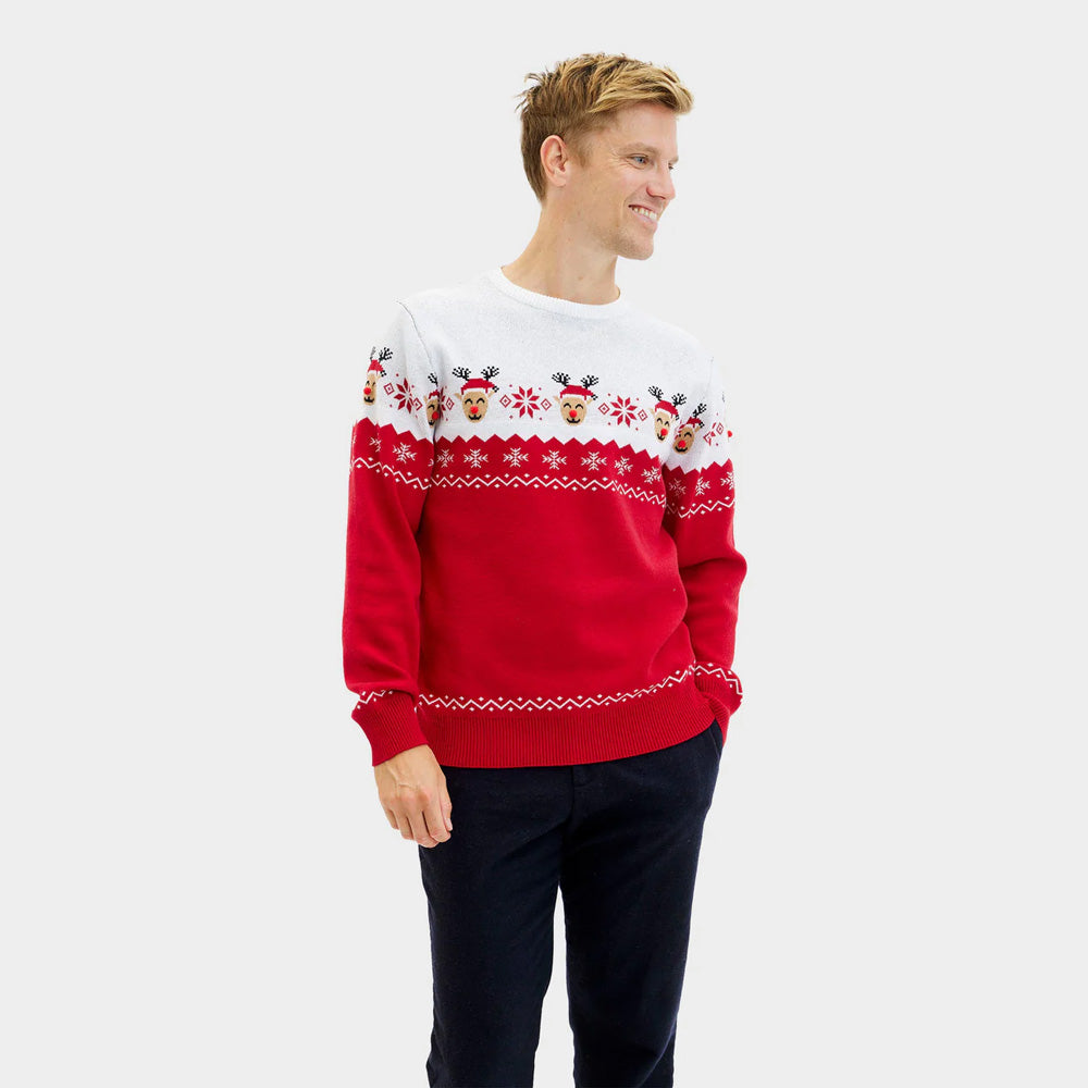 Jersey de Navidad Hombre Reno Adorable
