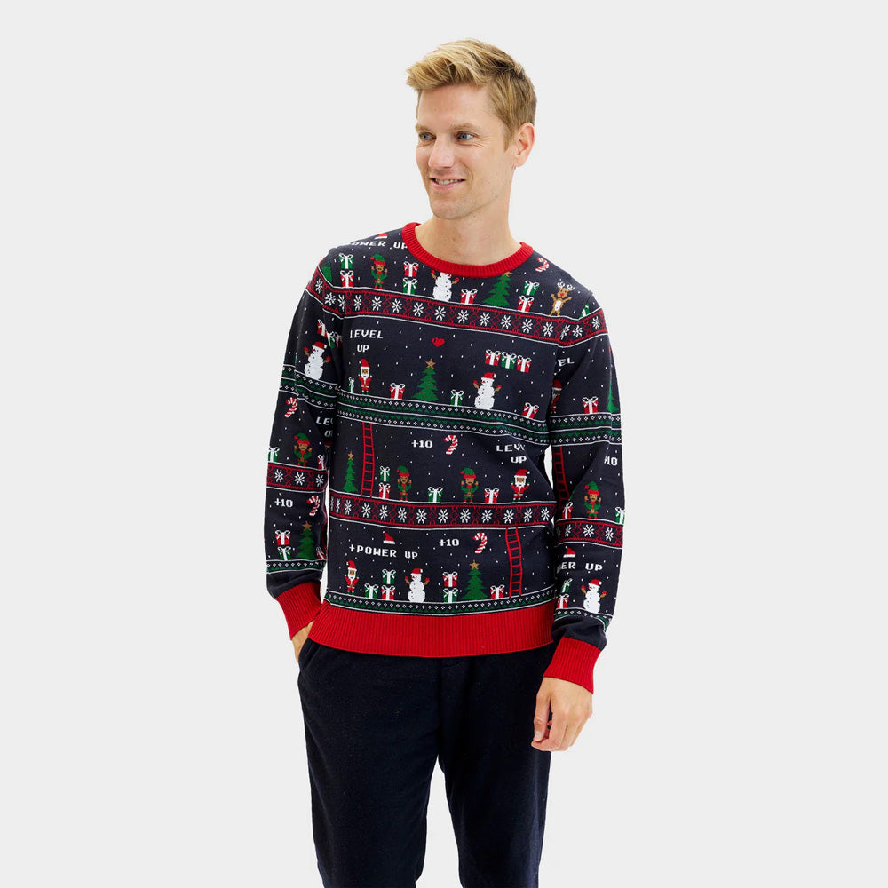Jersey de Navidad Hombre Vintage Gaming
