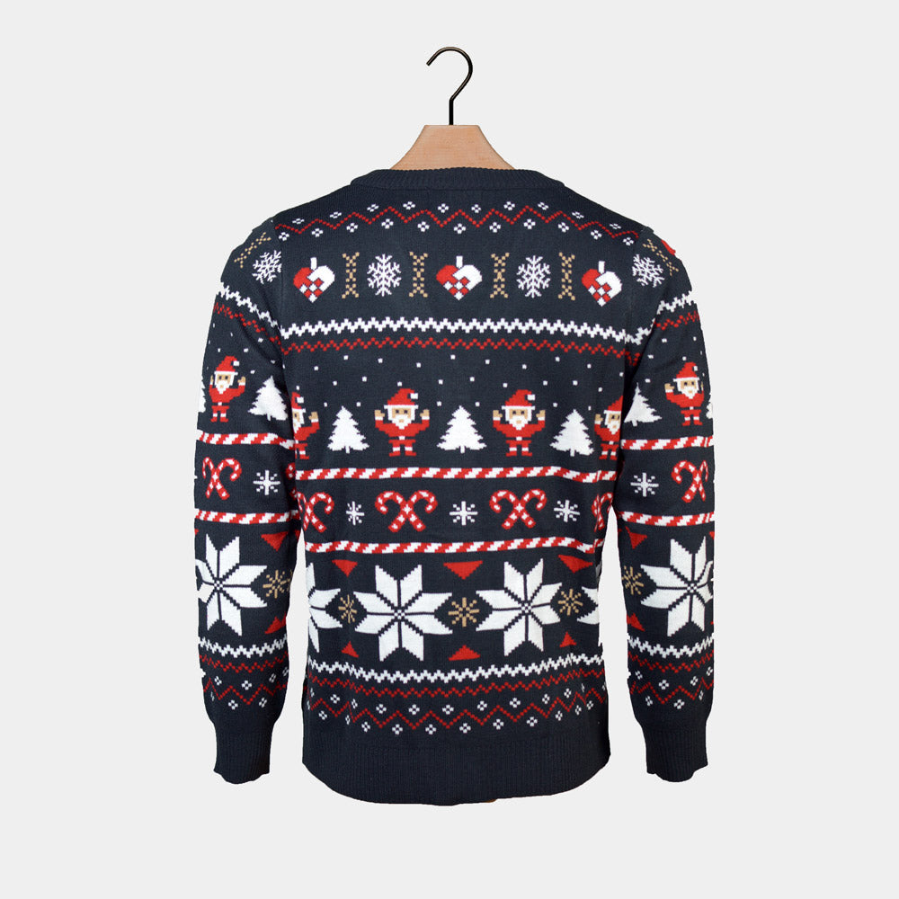 Jersey de Navidad para Mujer Cárdigan Estrellas Polares Azul 
