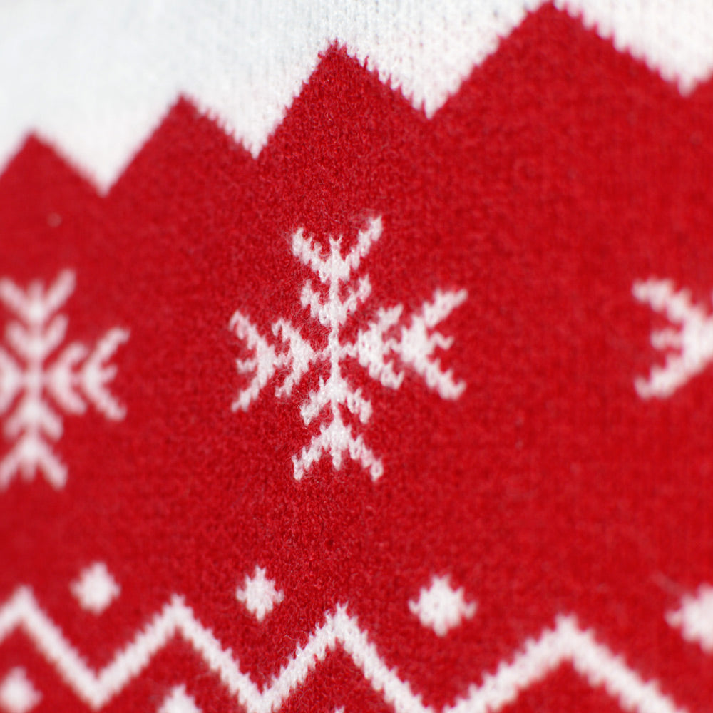 Jersey de Navidad de Pareja Reno Adorable Rojo
