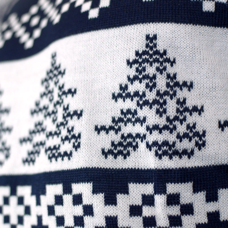 Jersey de Navidad Parejas Azul Polo Norte detalle