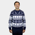 Jersey de Navidad Parejas Azul Polo Norte hombre