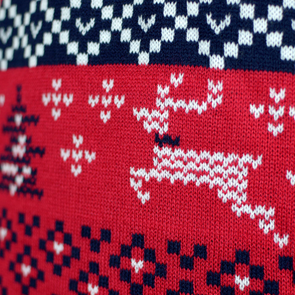 Jersey de Navidad Parejas Rojo Canadá reno