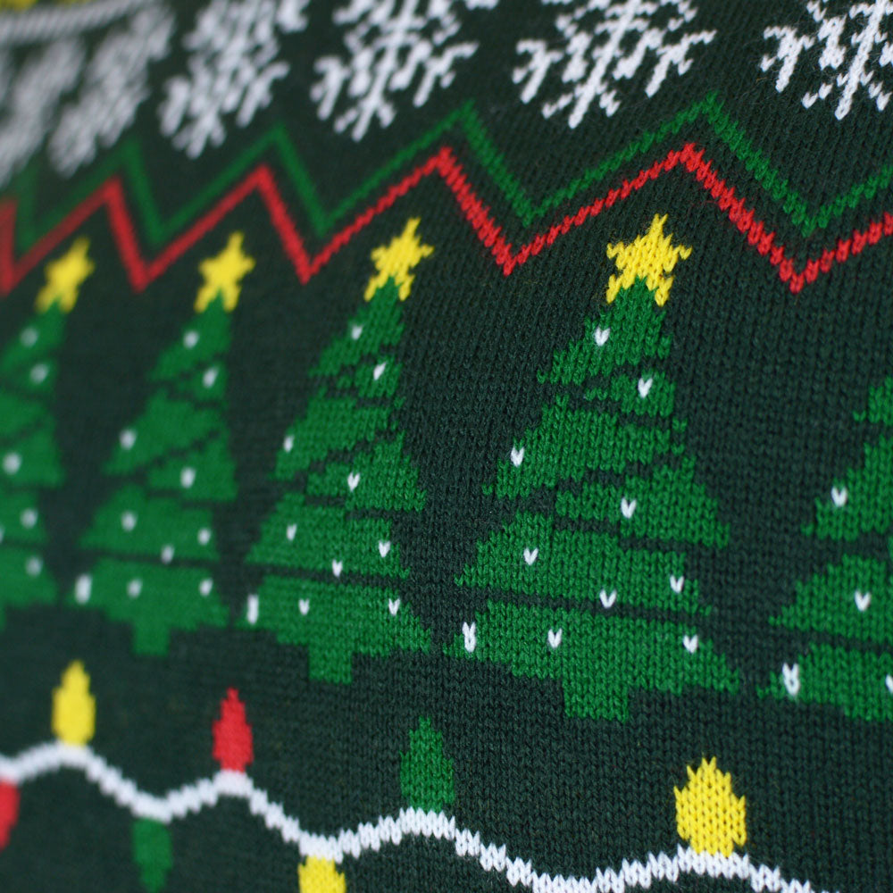 Jersey de Navidad Parejas Verde Happy Holidays Árbol