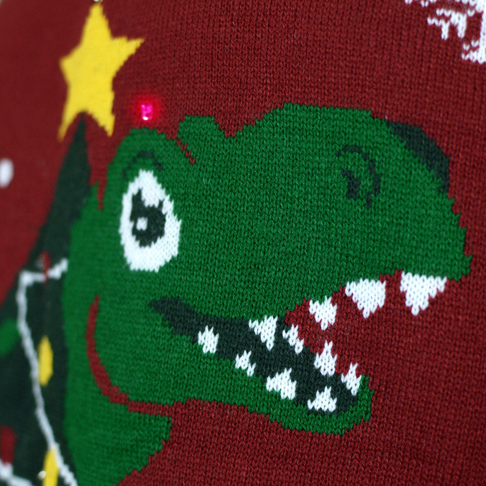 Jersey de Navidad Tree-Rex Luces LED para Niña y Niño Christmas 
