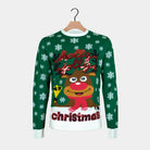 Jersey de Navidad Familia Verde Holly Jolly Lentejuelas