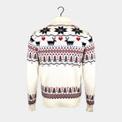 Jersey de Navidad Algodón Orgánico cuello alto Mujer Elegante Beige 
