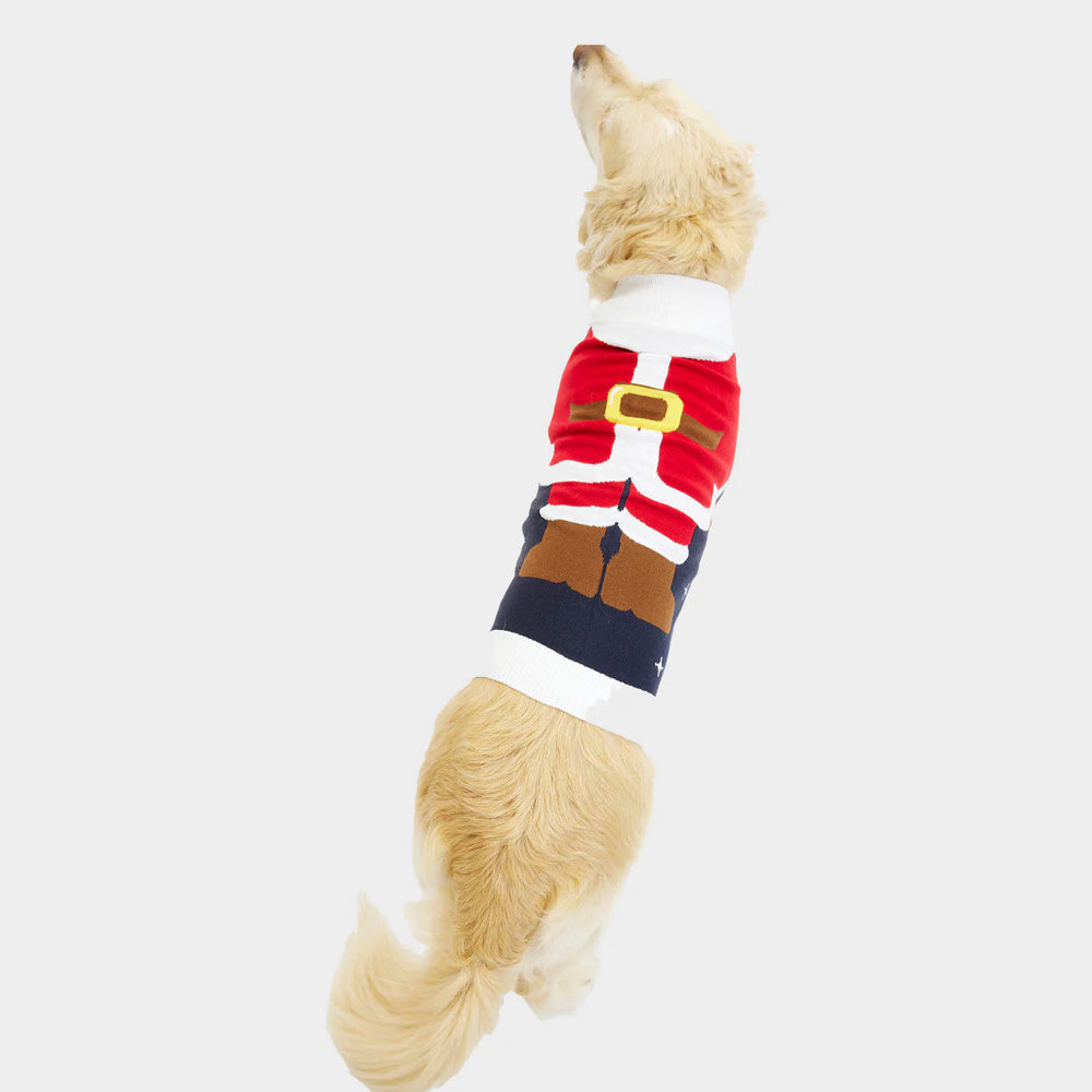 Jersey de Navidad Perros Traje Santa
