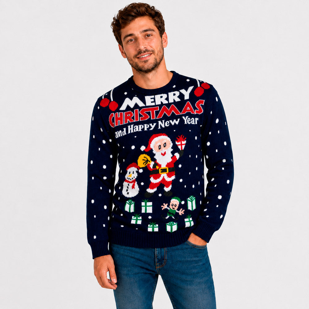 Jersey Navideño para Hombre Merry Christmas and Happy New Year
