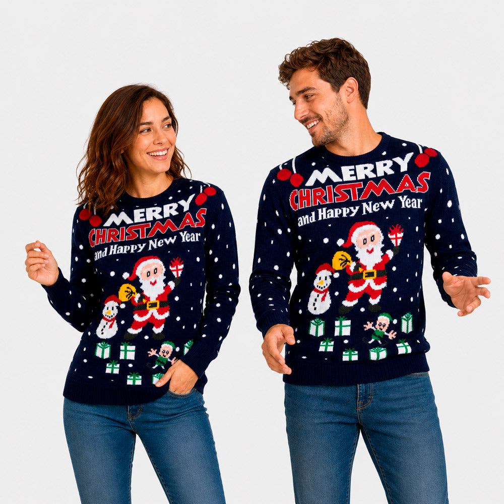 Jersey Navideño Parejas Merry Christmas and Happy New Year
